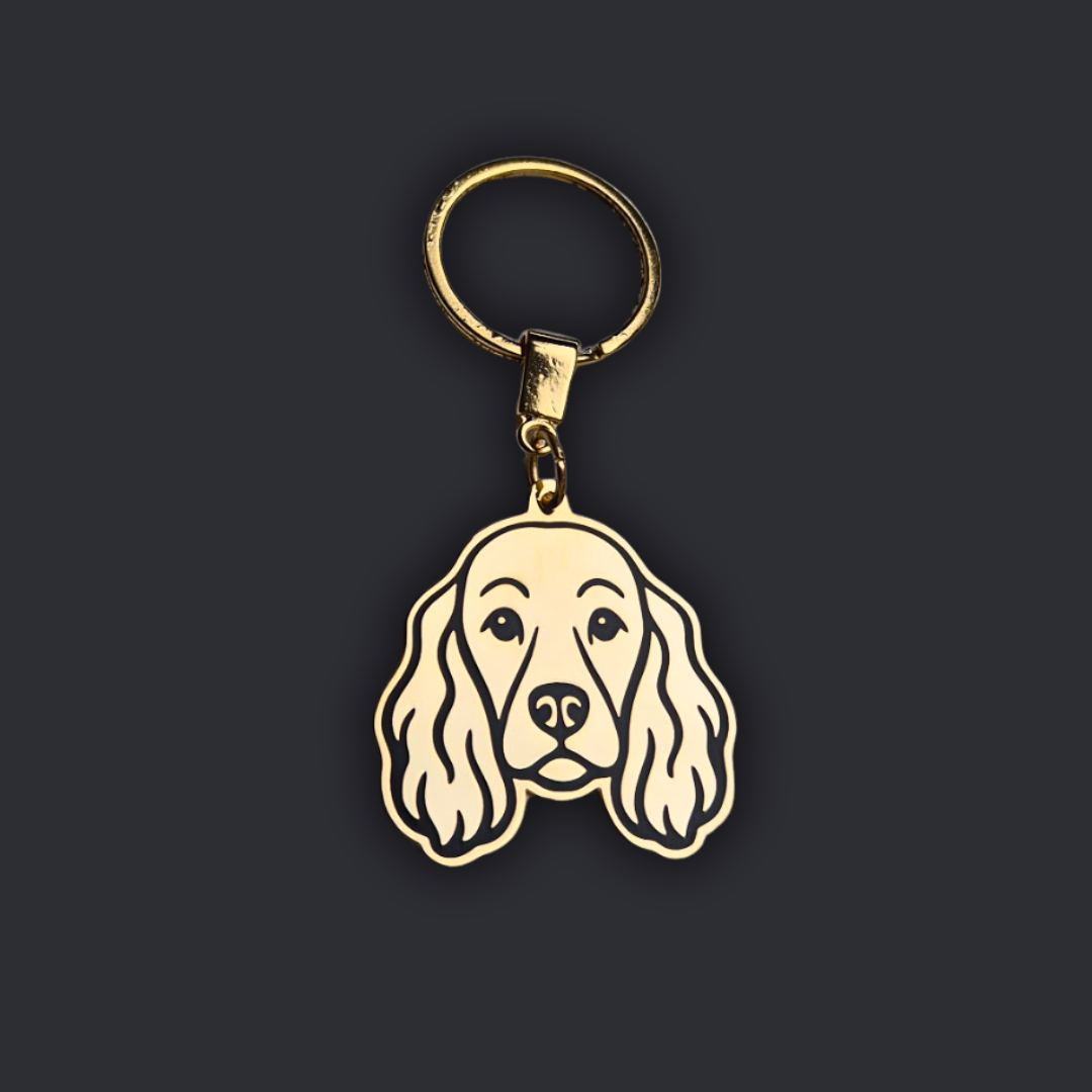 Llavero PERRO Dorado/Negro