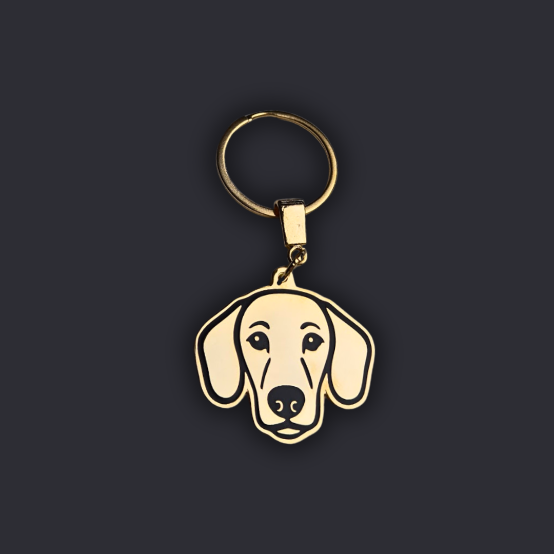 Llavero PERRO Dorado/Negro