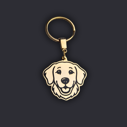 Llavero PERRO Dorado/Negro