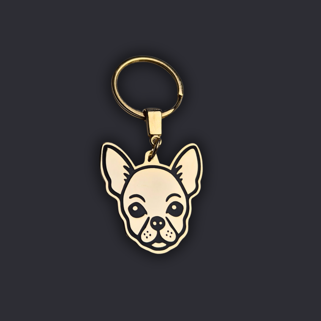 Llavero PERRO Dorado/Negro
