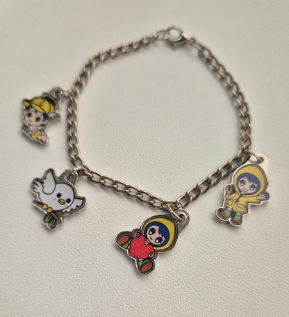 Pulsera plateada X 4 charms
