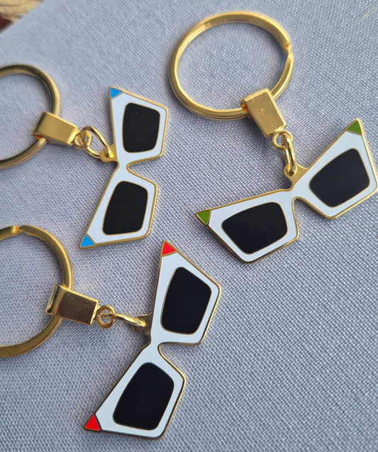 Charm Llavero Gafas Vintage