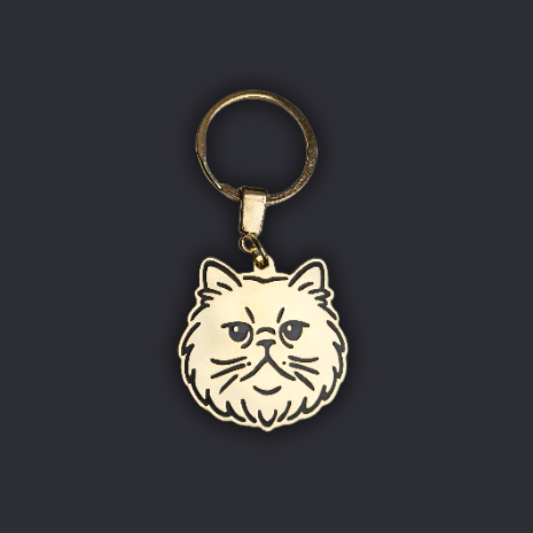 Llavero GATO Dorado/Negro
