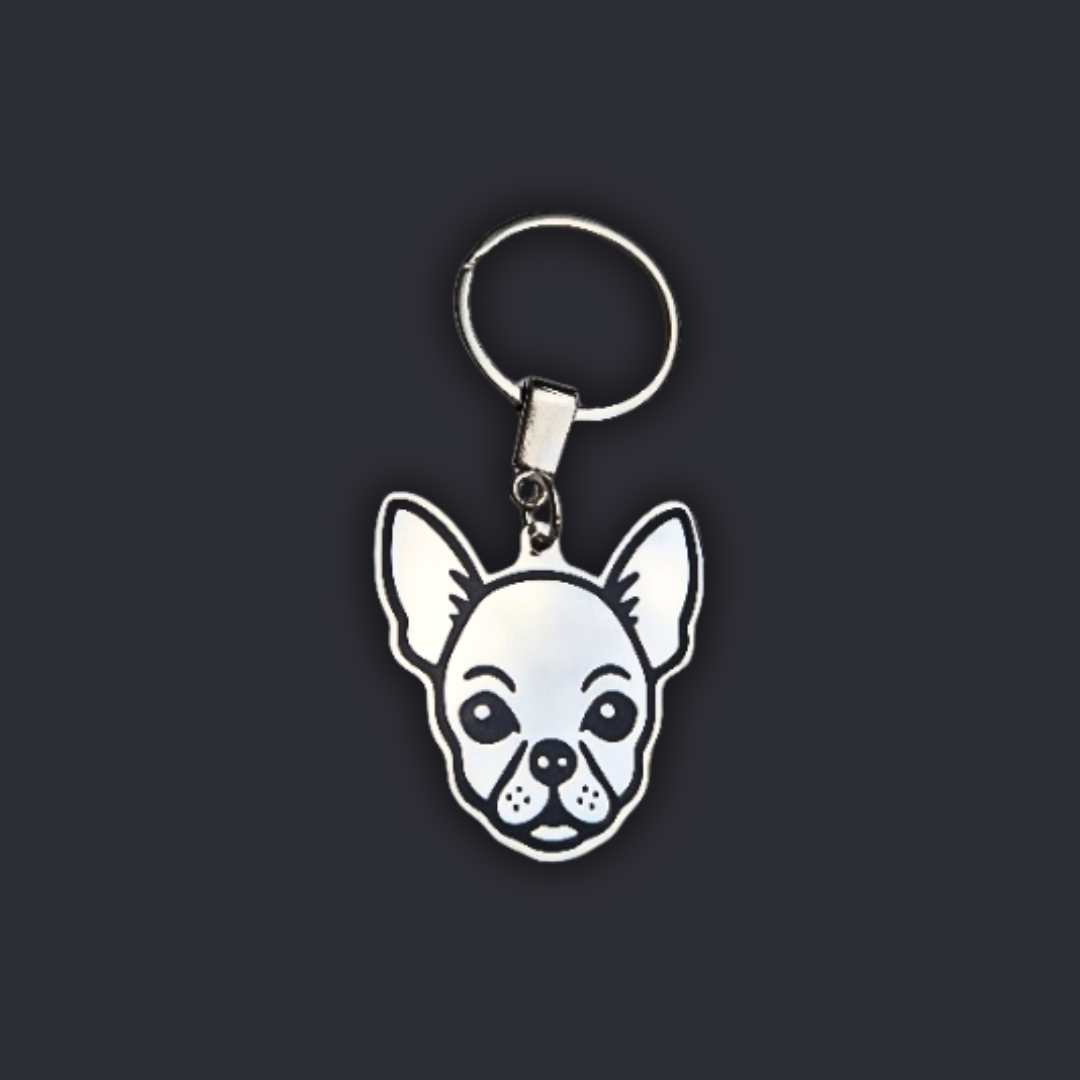 Llavero PERRO Plateado/Negro