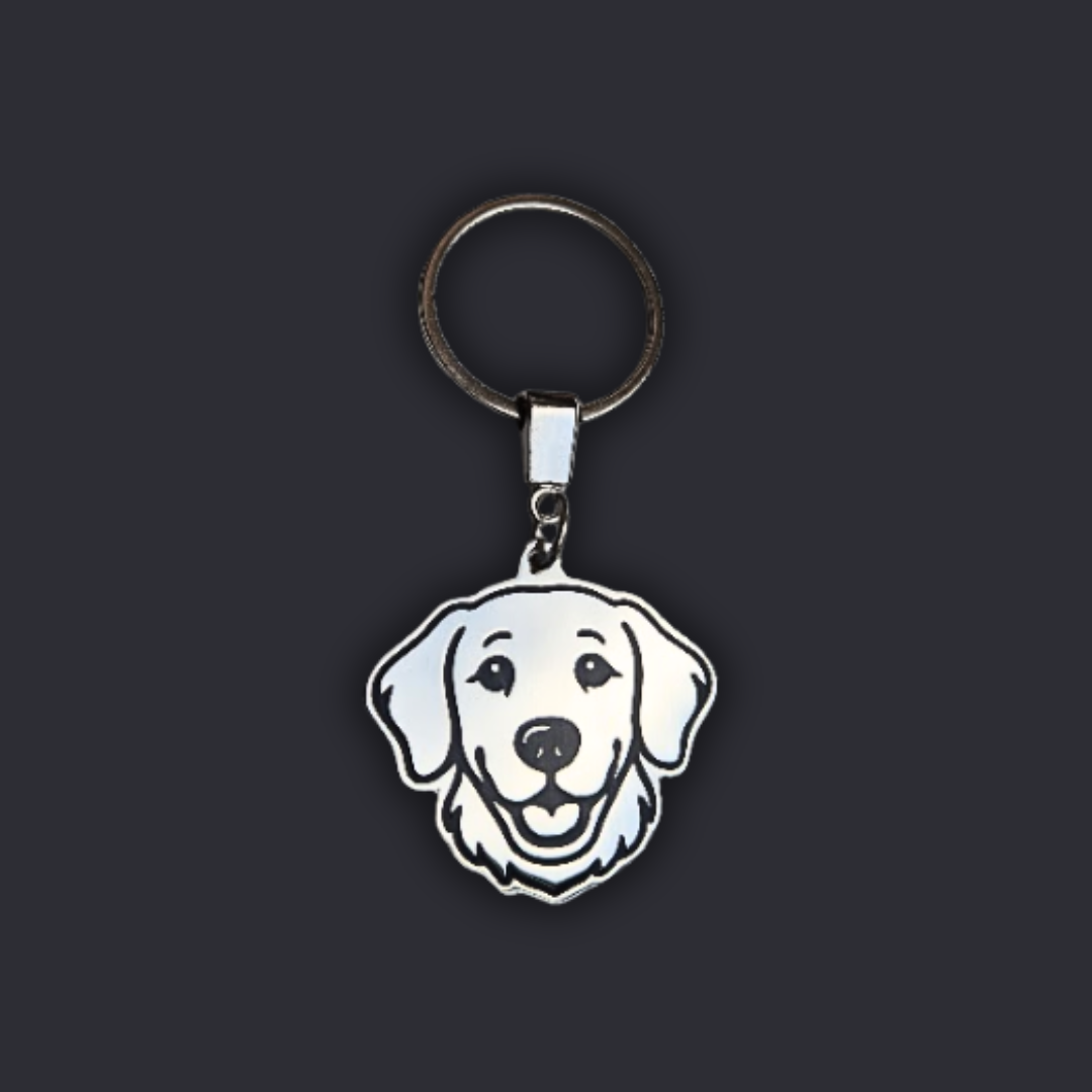 Llavero PERRO Plateado/Negro
