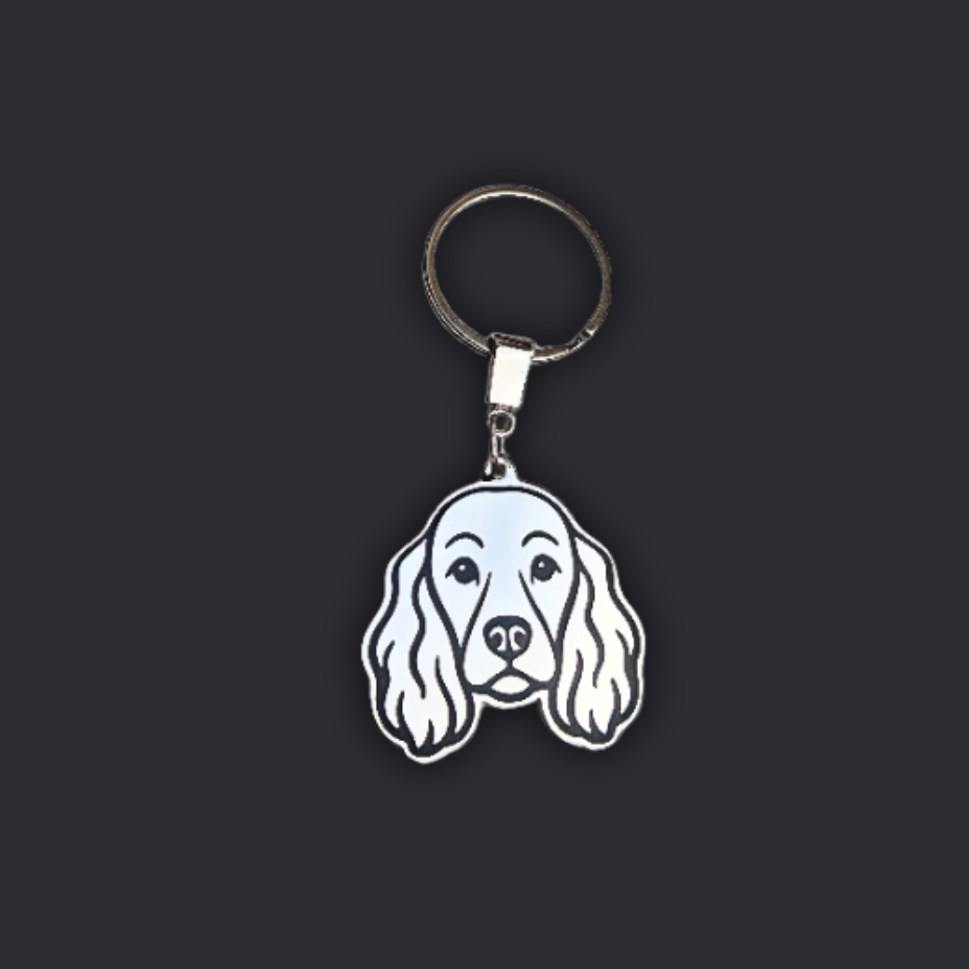 Llavero PERRO Plateado/Negro