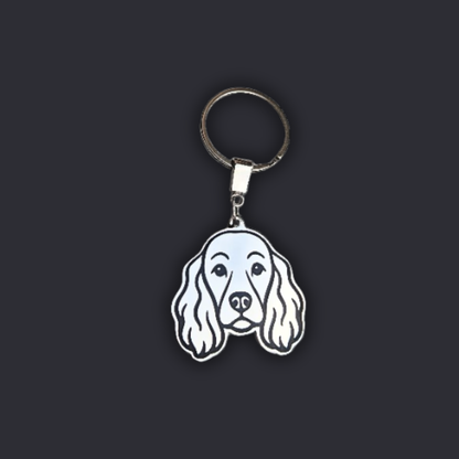 Llavero PERRO Plateado/Negro