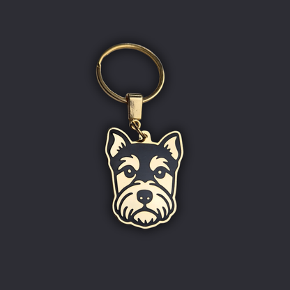 Llavero PERRO Dorado/Negro