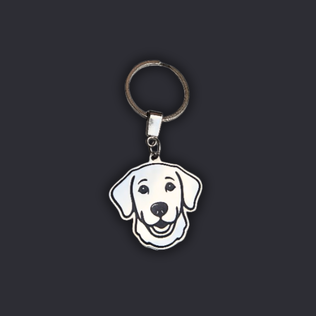 Llavero PERRO Plateado/Negro
