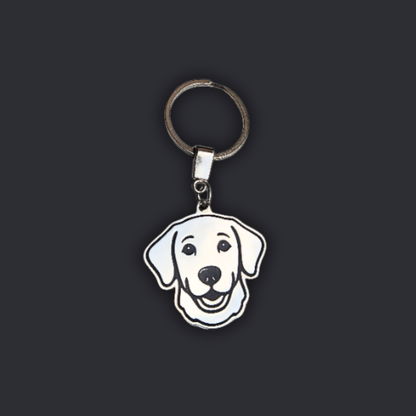 Llavero PERRO Plateado/Negro