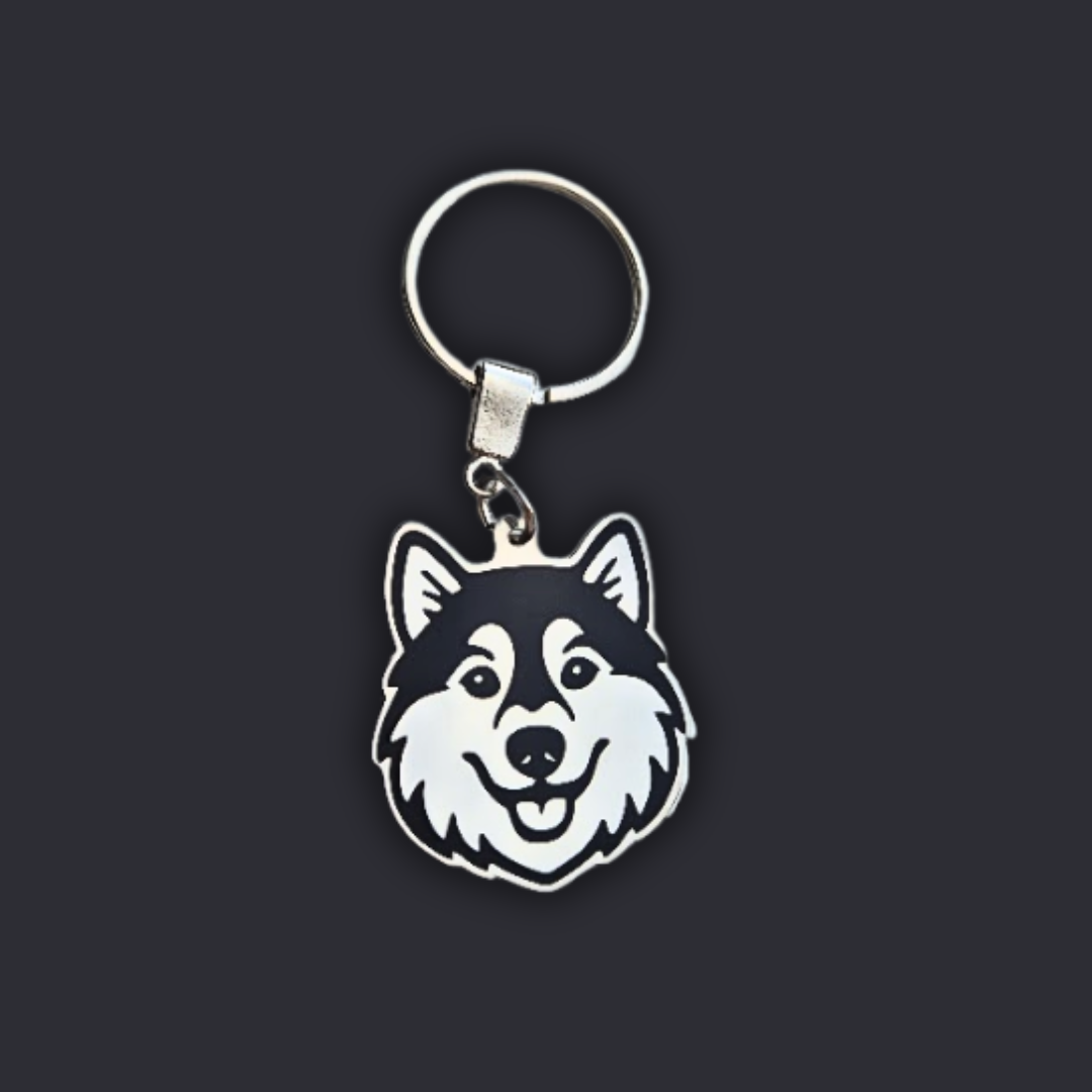 Llavero PERRO Plateado/Negro