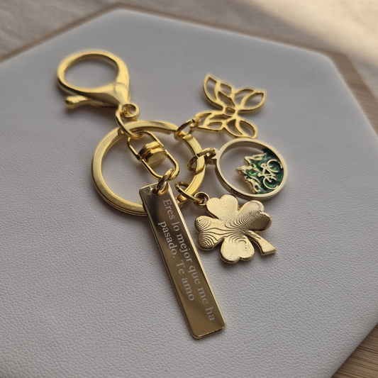 Llavero TOKIO Oro X4 charms