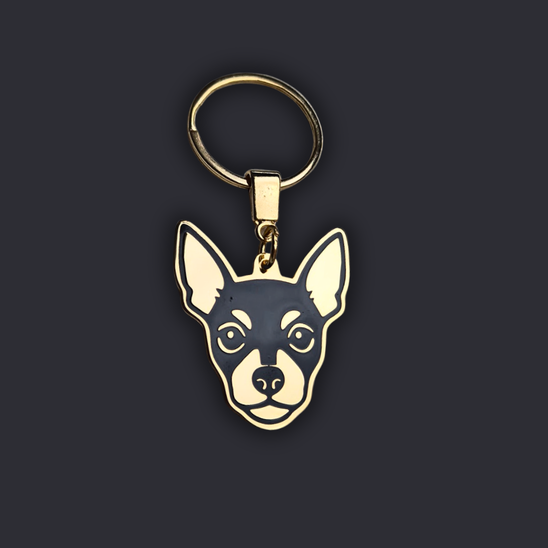 Llavero PERRO Dorado/Negro