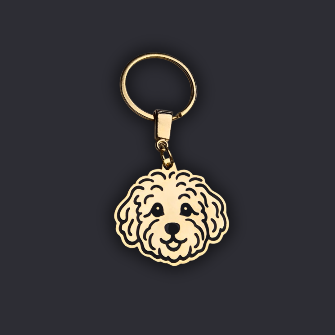 Llavero PERRO Dorado/Negro