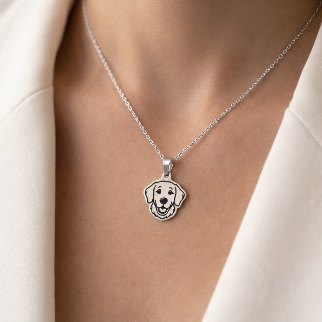 Collar Plateado PERRO