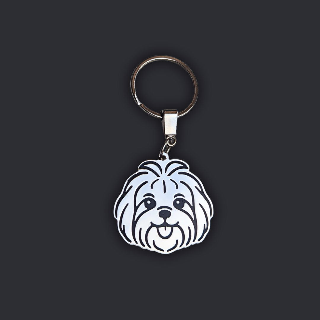 Llavero PERRO Plateado/Negro