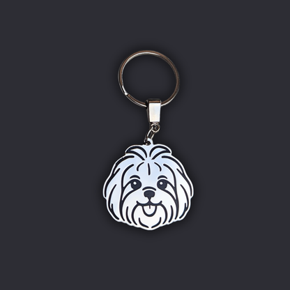 Llavero PERRO Plateado/Negro