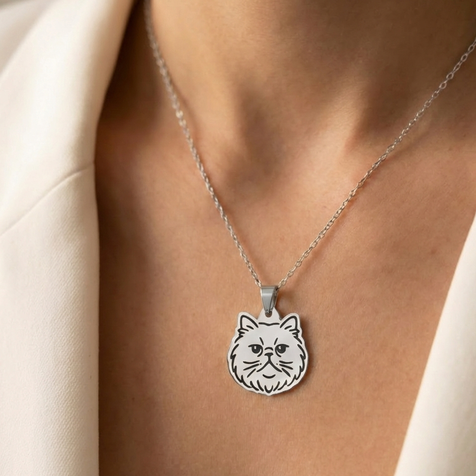 Collar Plateado GATO