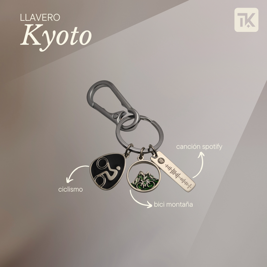 Llavero KYOTO Plata X3 charms