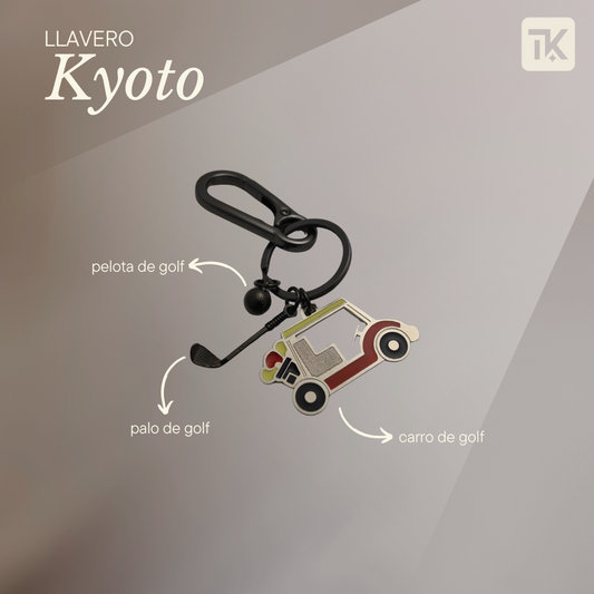 Llavero KYOTO Negro X3 charms