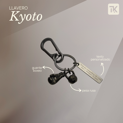 Llavero KYOTO Negro X3 charms