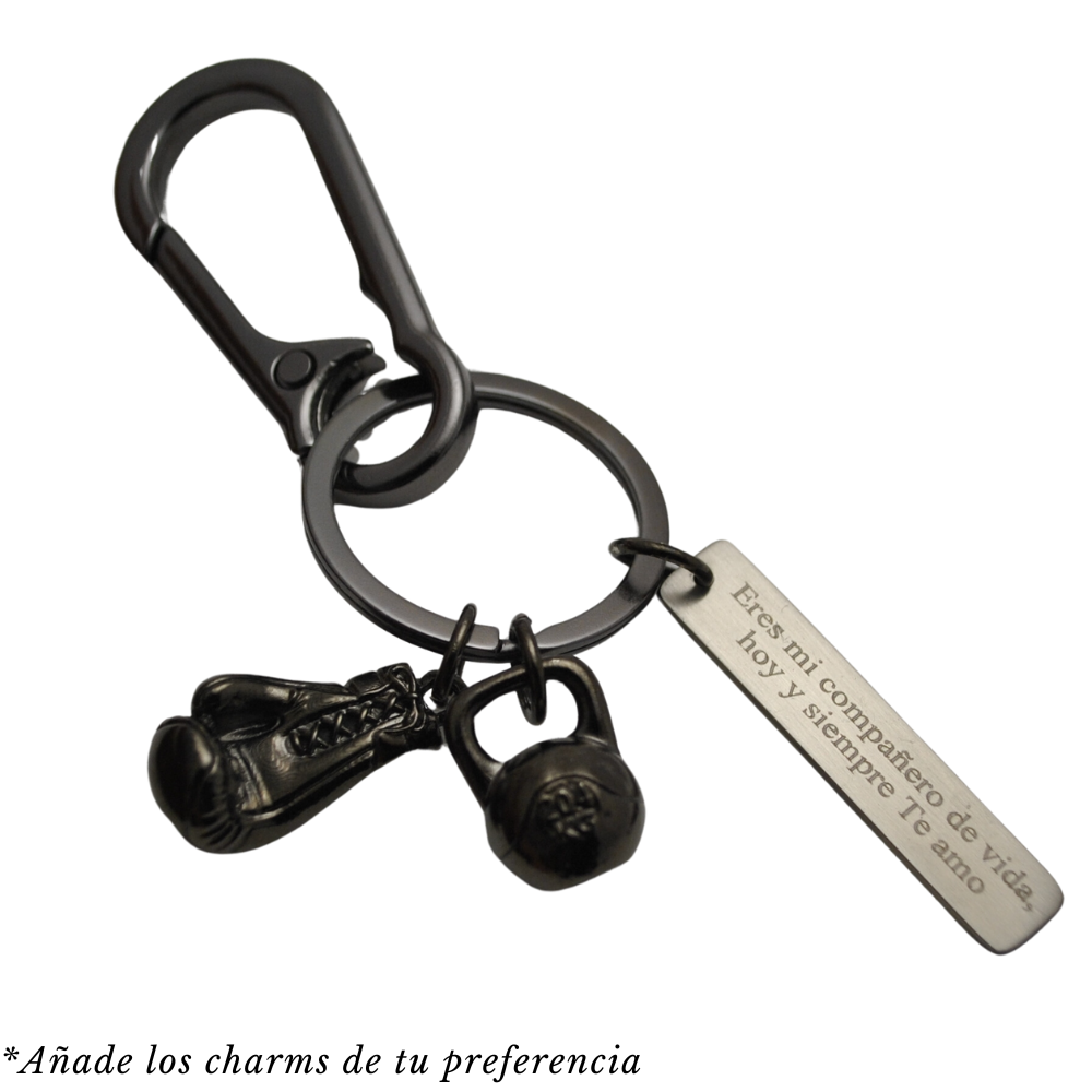 Llavero KYOTO Negro X3 charms
