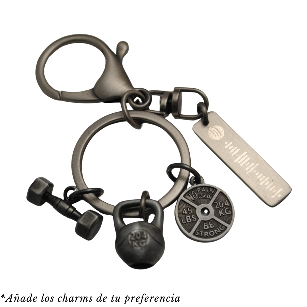 Llavero TOKIO Plata antigua X4 charms