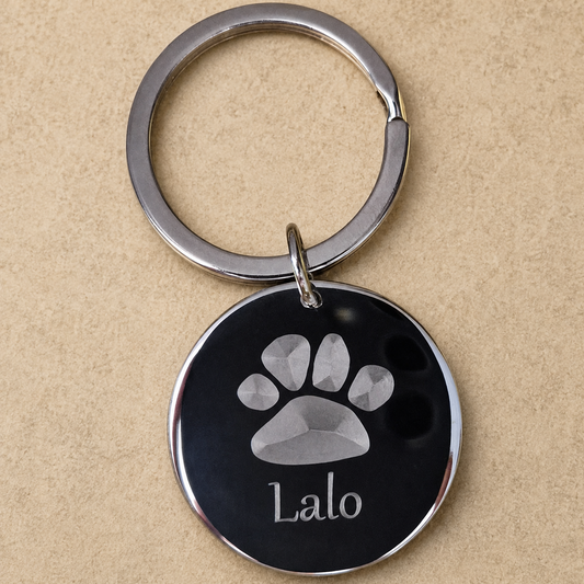 Llavero Plateado Huella Personalizada