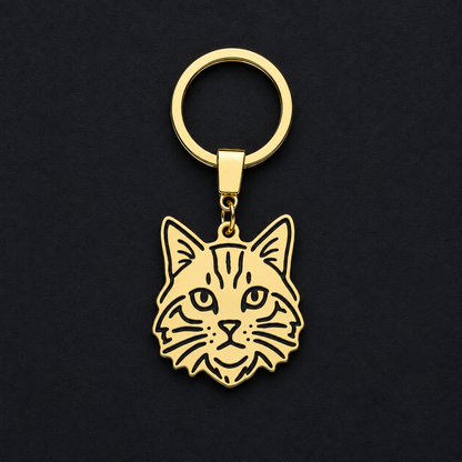 Llavero GATO dorado