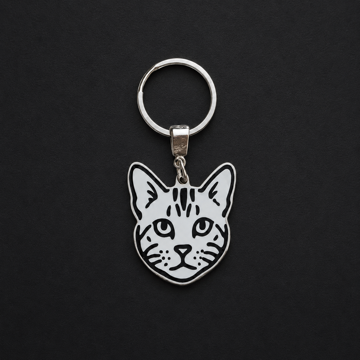 Llavero GATO Plateado