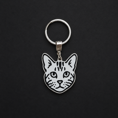 Llavero GATO Plateado