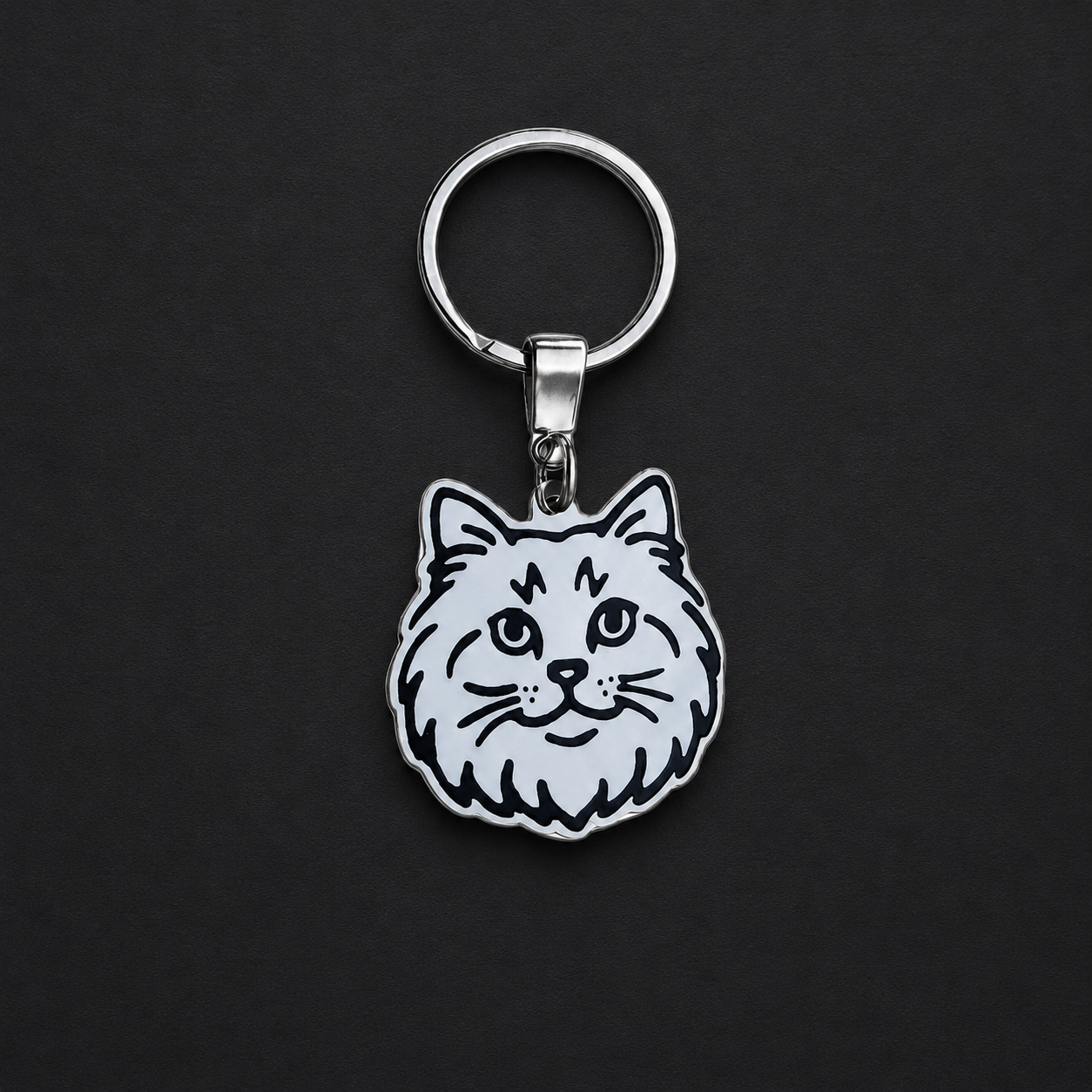 Llavero GATO Plateado