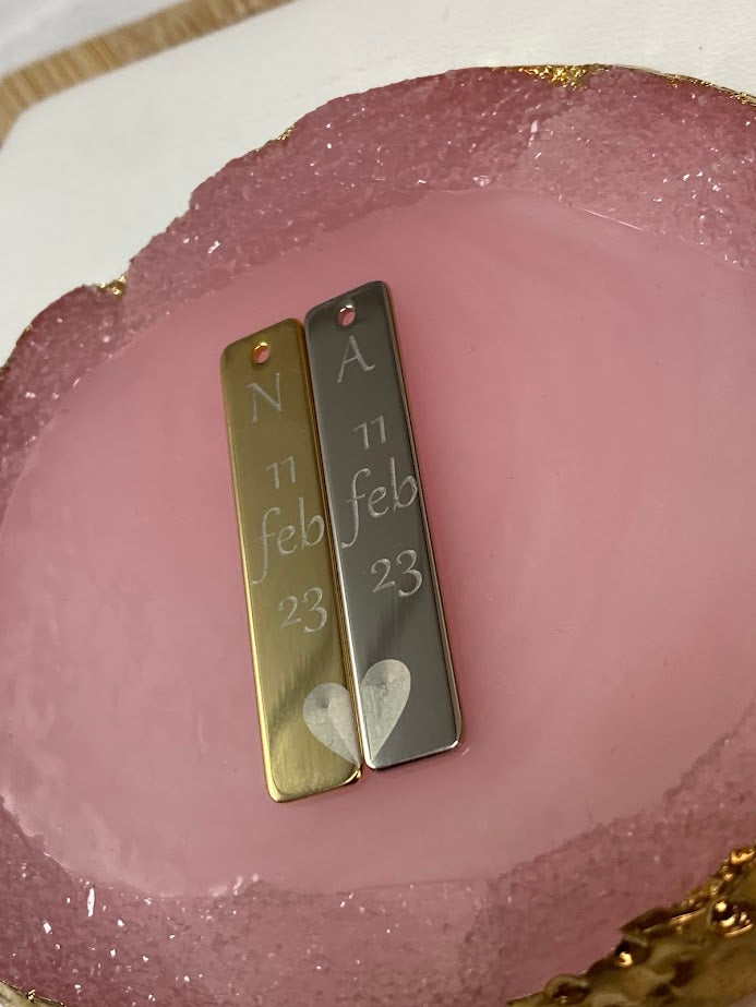 Set Llaveros X 2 - Inicial y fecha