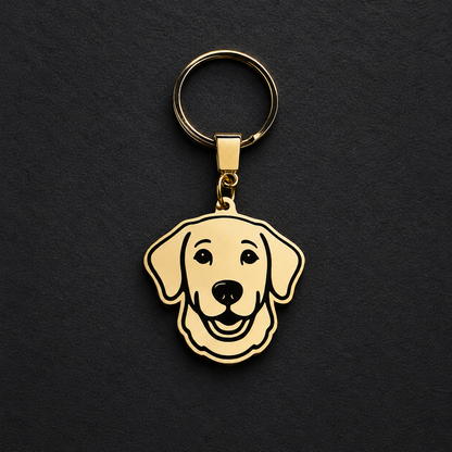 Llavero PERRO Dorado