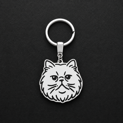 Llavero GATO Plateado