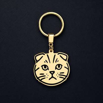 Llavero GATO dorado