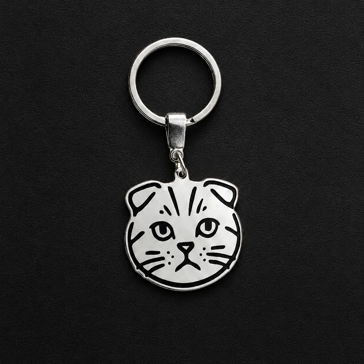 Llavero GATO Plateado