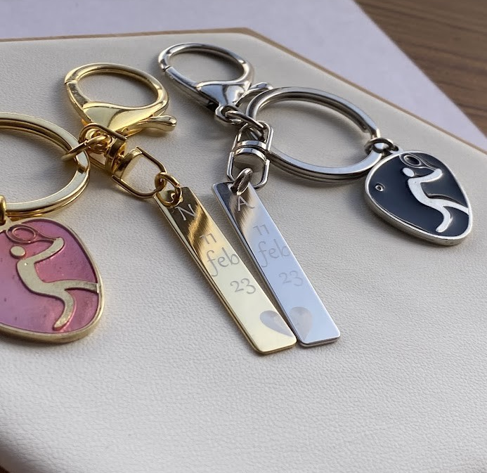 Set Llaveros X 2 - Inicial y fecha