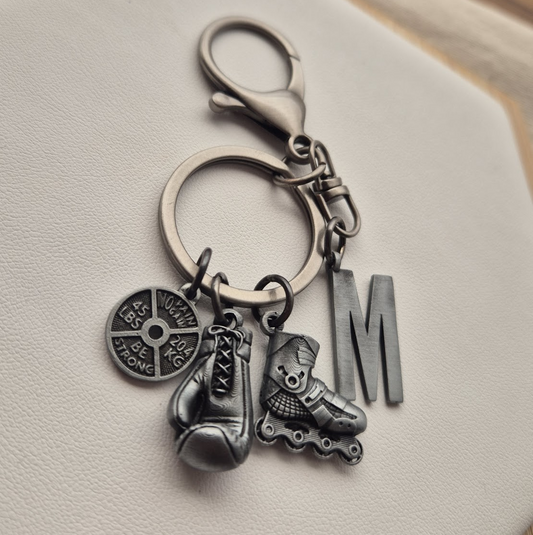 Llavero TOKIO Plata antigua X4 charms